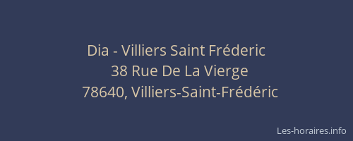 Dia - Villiers Saint Fréderic