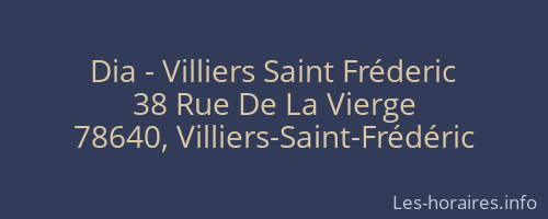 Dia - Villiers Saint Fréderic
