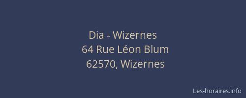 Dia - Wizernes
