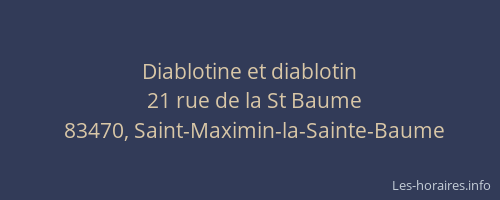 Diablotine et diablotin
