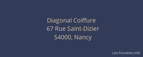 Diagonal Coiffure