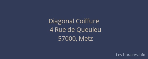 Diagonal Coiffure