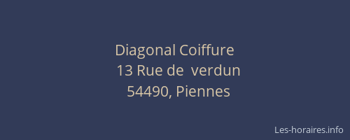 Diagonal Coiffure