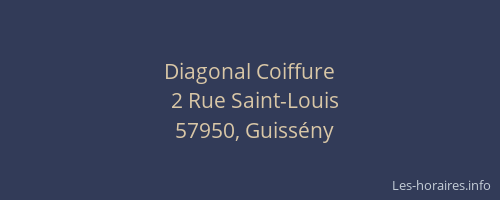 Diagonal Coiffure