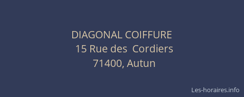 DIAGONAL COIFFURE