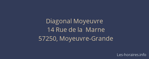 Diagonal Moyeuvre