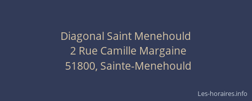 Diagonal Saint Menehould