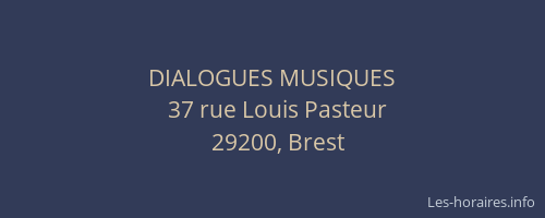 DIALOGUES MUSIQUES