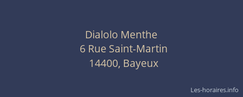 Dialolo Menthe