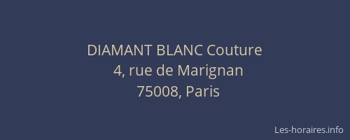 DIAMANT BLANC Couture