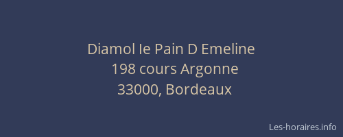 Diamol Ie Pain D Emeline