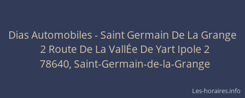 Dias Automobiles - Saint Germain De La Grange