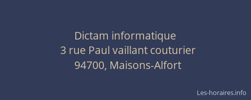 Dictam informatique