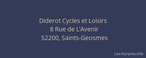 Diderot Cycles et Loisirs