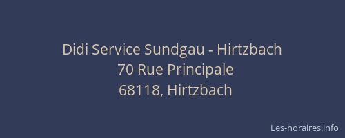 Didi Service Sundgau - Hirtzbach
