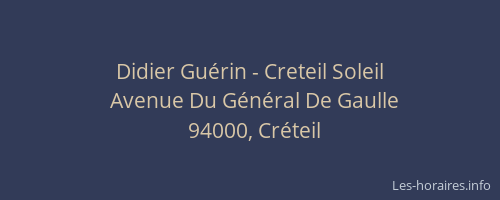 Didier Gu&eacute;rin - Creteil Soleil