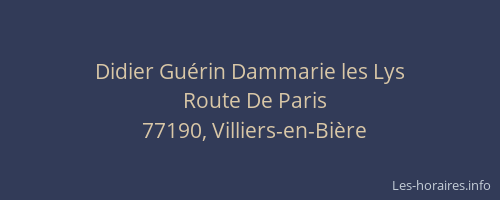 Didier Guérin Dammarie les Lys