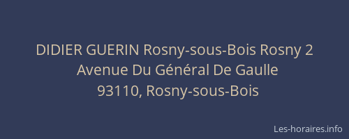 DIDIER GUERIN Rosny-sous-Bois Rosny 2