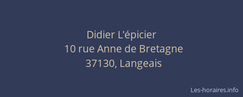 Didier L'&eacute;picier