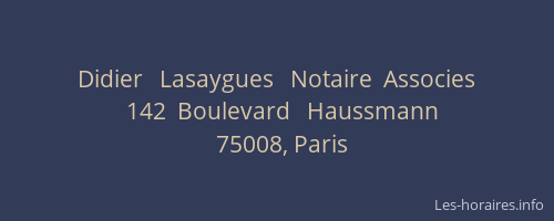 Didier   Lasaygues   Notaire  Associes