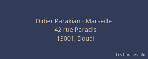 Didier Parakian - Marseille
