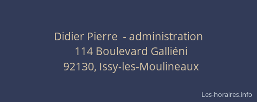 Didier Pierre  - administration