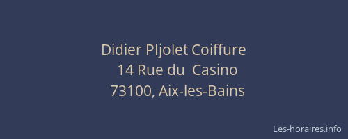 Didier PIjolet Coiffure