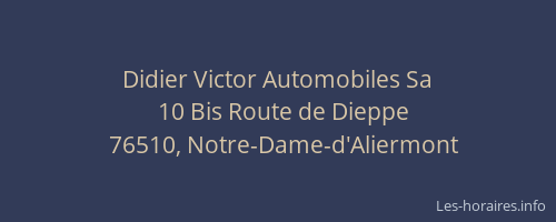 Didier Victor Automobiles Sa