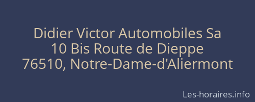 Didier Victor Automobiles Sa