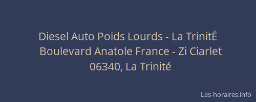 Diesel Auto Poids Lourds - La TrinitÉ