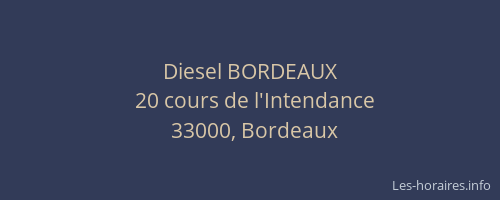 Diesel BORDEAUX