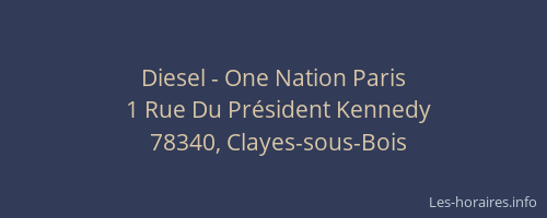 Diesel - One Nation Paris