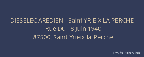 DIESELEC AREDIEN - Saint YRIEIX LA PERCHE