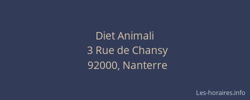 Diet Animali