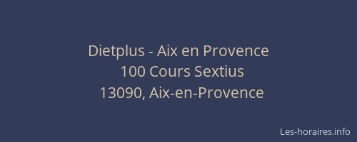 Dietplus - Aix en Provence