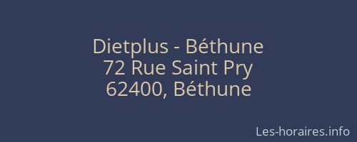 Dietplus - Béthune