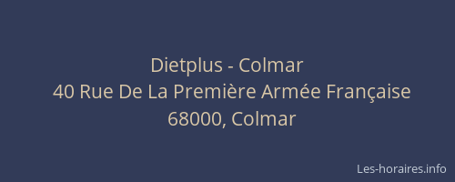 Dietplus - Colmar