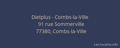 Dietplus - Combs-la-Ville