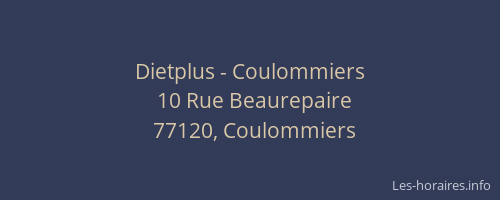 Dietplus - Coulommiers