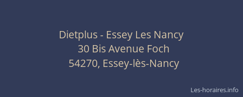 Dietplus - Essey Les Nancy