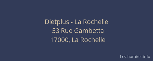 Dietplus - La Rochelle