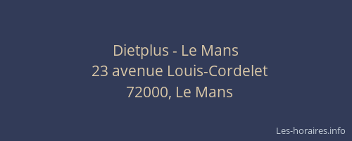 Dietplus - Le Mans