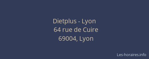 Dietplus - Lyon