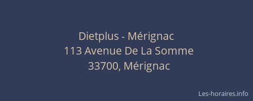 Dietplus - Mérignac
