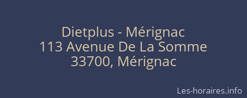Dietplus - Mérignac