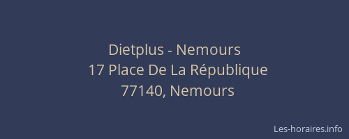 Dietplus - Nemours