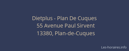 Dietplus - Plan De Cuques