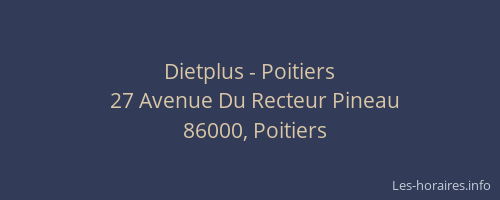 Dietplus - Poitiers