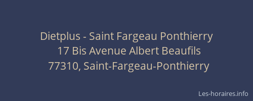 Dietplus - Saint Fargeau Ponthierry