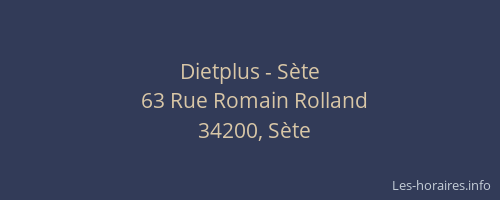 Dietplus - Sète